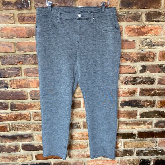 Time & Tru Static Gray Stretchy Skinny Cropped Pants Women's Size 12 - Picture 1 of 5